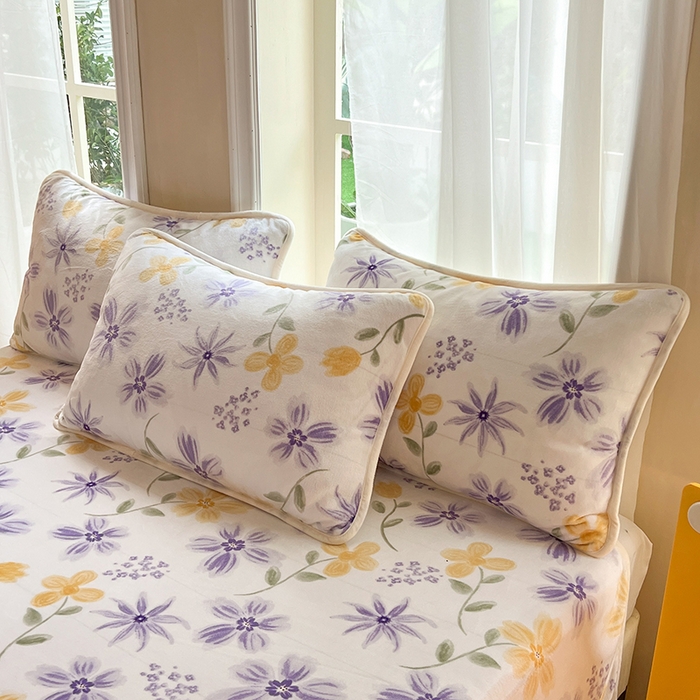 91家纺网 家纺一手货源 找家纺 眠博士 2023新款包边印花床单场景一 床单-花溪紫