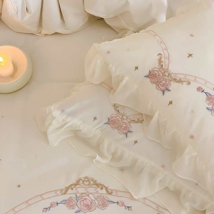 91家纺网 家纺一手货源 找家纺 （总）馨蕊家居 2023新款100支CR工艺全棉四件套-伊芙琳