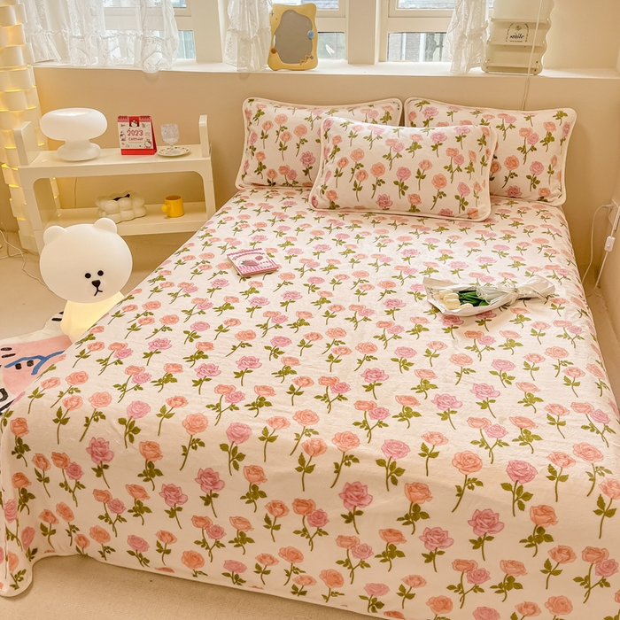 91家纺网 家纺一手货源 找家纺 眠博士 2023新款包边印花床单场景一 床单-爱莎庄园