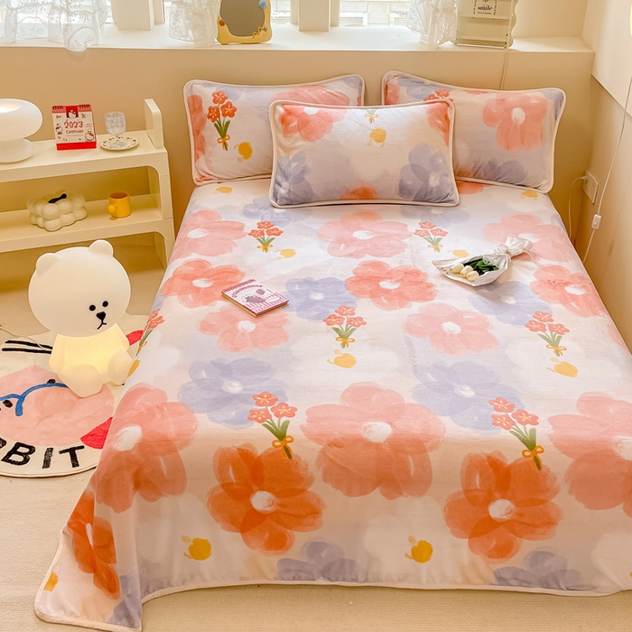 91家纺网 家纺一手货源 找家纺 眠博士 2023新款包边印花床单场景一 床单-花仙子