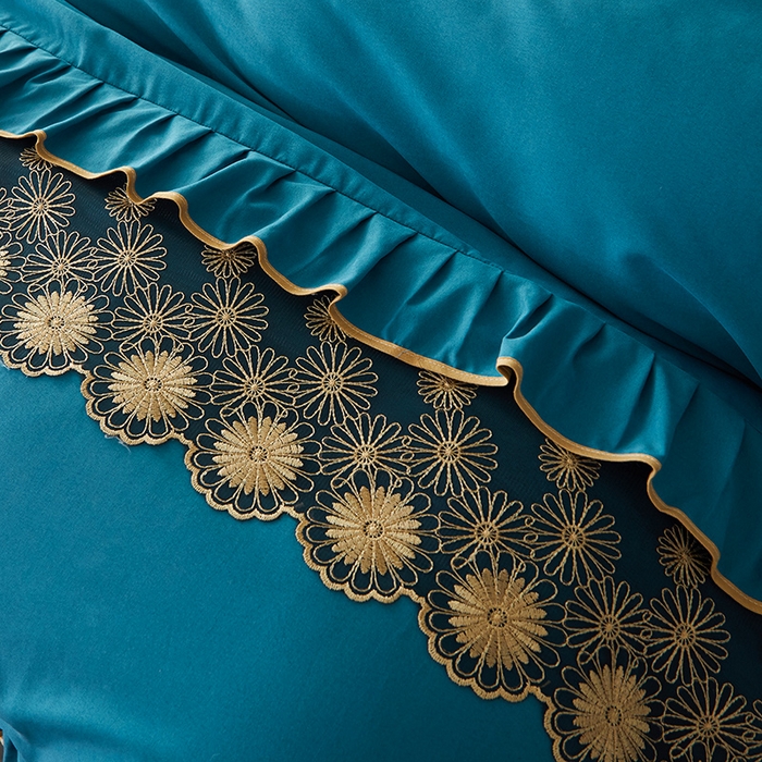 91家纺网 家纺一手货源 找家纺 罗艺轩 2024新款A类蛋白棉夹棉床裙四件套-品味人生 品味人生-宾利兰