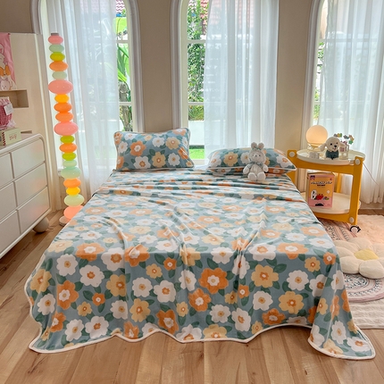 91家纺网 家纺一手货源 找家纺 眠博士 2023新款包边印花床单场景一 床单-漫天花海