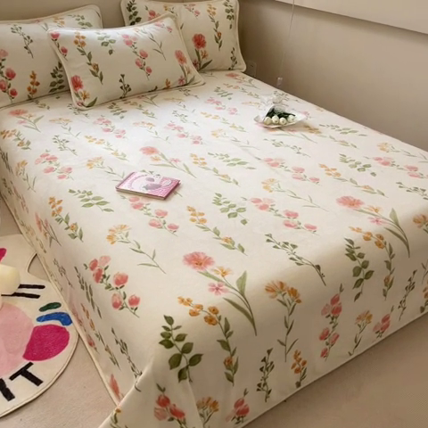 91家纺网 家纺一手货源 找家纺 眠博士 2023新款包边印花床单场景一 床单-浪漫花园