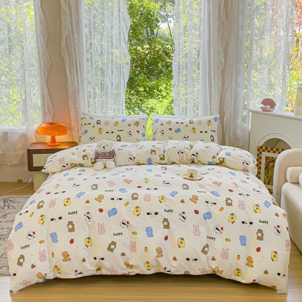感遇家纺 2023新款全棉印花四件套 萌宠