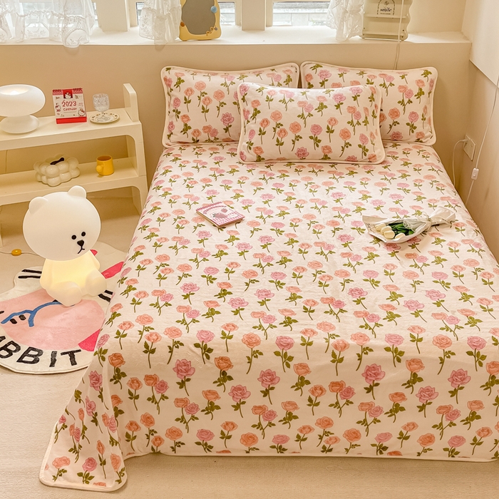 91家纺网 家纺一手货源 找家纺 眠博士 2023新款包边印花床单场景一 床单-爱莎庄园