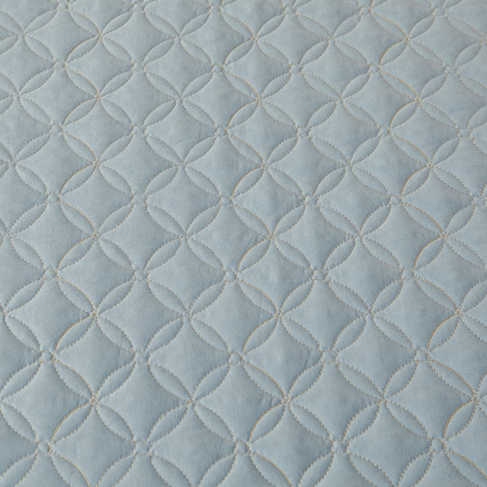 91家纺网 家纺一手货源 找家纺 罗艺轩 2024新款A类蛋白棉夹棉床裙-品味人生 品味人生-湖蓝