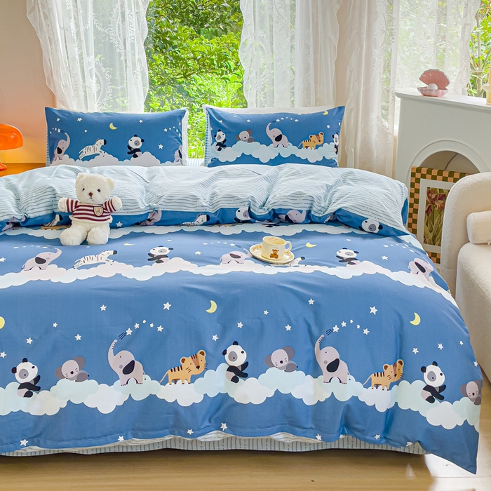 91家纺网 家纺一手货源 找家纺 感遇家纺 2023新款全棉印花四件套 疯狂动物城