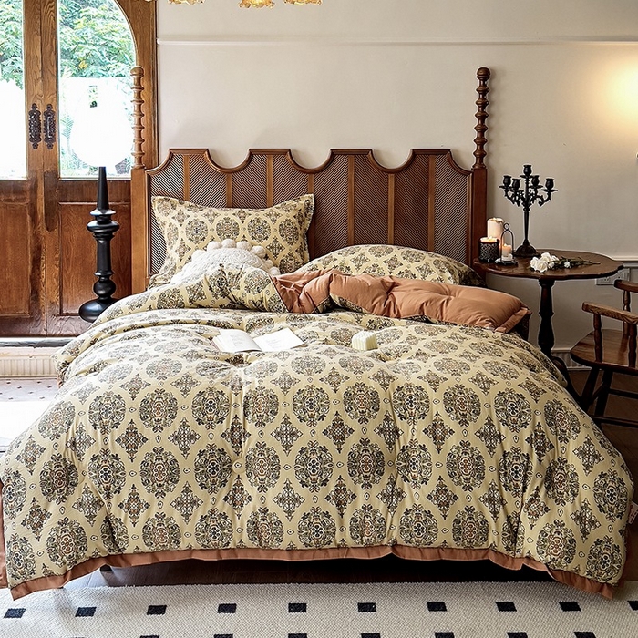 91家纺网 家纺一手货源 找家纺 米菲 2023新款印花小竺棉冬被春秋被被子被芯 繁华似锦