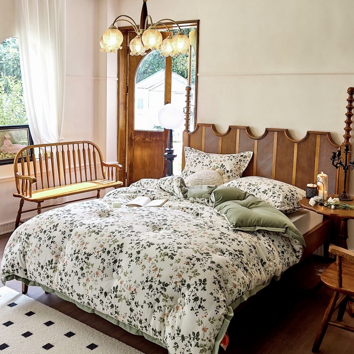 91家纺网 家纺一手货源 找家纺 米菲 2023新款印花小竺棉冬被春秋被被子被芯 春华秋实