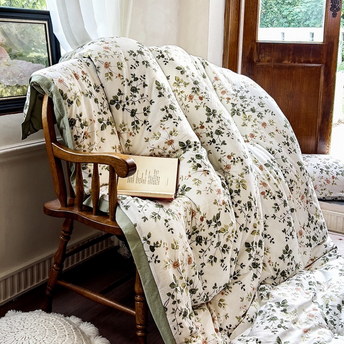 91家纺网 家纺一手货源 找家纺 米菲 2023新款印花小竺棉冬被春秋被被子被芯 春华秋实