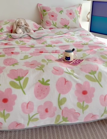 91家纺网 家纺一手货源 找家纺 （总）寐居家纺 2023新款双面牛奶绒毛毯