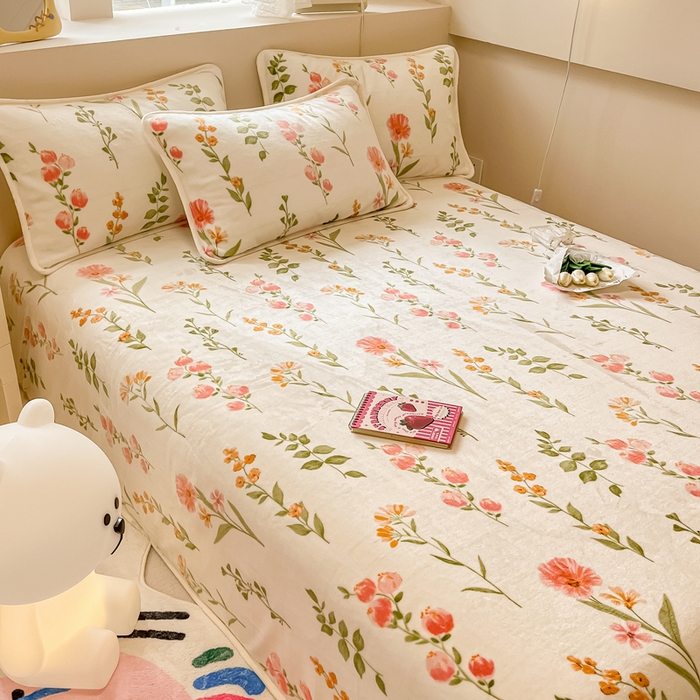 91家纺网 家纺一手货源 找家纺 眠博士 2023新款包边印花床单场景一 床单-浪漫花园