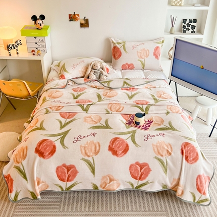 91家纺网 家纺一手货源 找家纺 （总）寐居家纺 2023新款双面牛奶绒毛毯