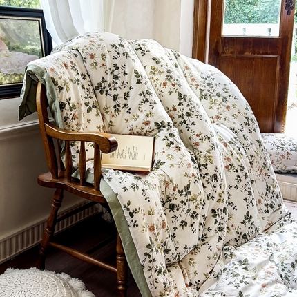 91家纺网 家纺一手货源 找家纺 米菲 2023新款印花小竺棉冬被春秋被被子被芯 春华秋实