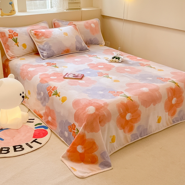 91家纺网 家纺一手货源 找家纺 眠博士 2023新款包边印花床单场景一 床单-花仙子