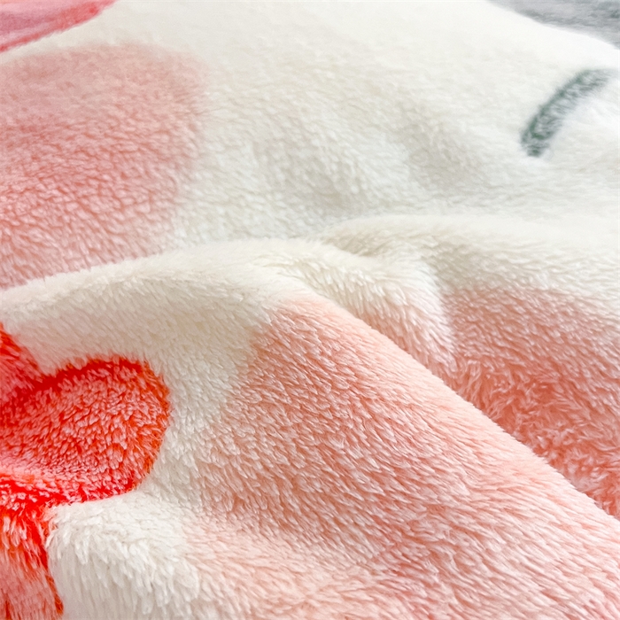 91家纺网 家纺一手货源 找家纺 花伞 2024新款直播立体印花雪花绒卡通加厚保暖四件套 大花生活