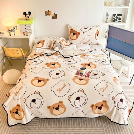 91家纺网 家纺一手货源 找家纺 （总）寐居家纺 2023新款双面牛奶绒毛毯