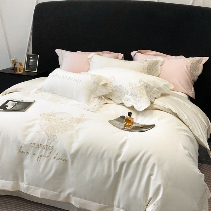 91家纺网 家纺一手货源 找家纺 （总）馨蕊家居 2023新款100支CR工艺全棉四件套-玛利娅