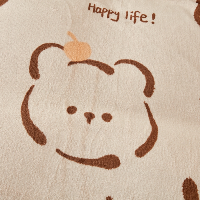 91家纺网 家纺一手货源 找家纺 乐居坊 2023新款高克重牛奶绒印花保暖四件套 快乐兔