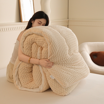 91家纺网 家纺一手货源 找家纺 （总）雅蔓依家纺 2025新款保暖金龟绒龟背绒羊羔绒冬被被子被芯