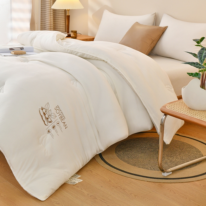 91家纺网 家纺一手货源 找家纺 梦初语 2023新款大豆纤维被子被芯夏季夏凉被全棉春秋冬被加厚空调被双人学生棉被 米