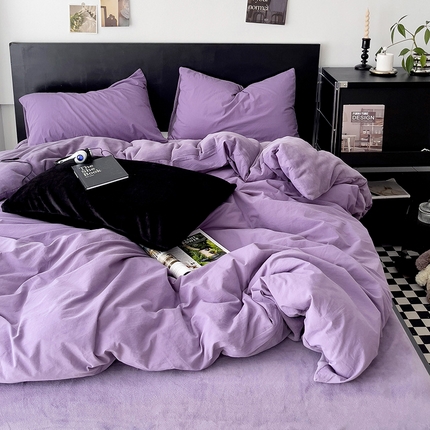 91家纺网 家纺一手货源 找家纺 （总）梦家居 2023 秋冬新品全棉加牛奶绒四件套