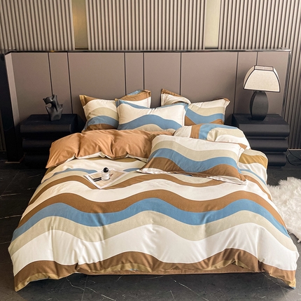 91家纺网 家纺一手货源 找家纺 （总）乐视 2024新款全棉喷气磨毛四件套