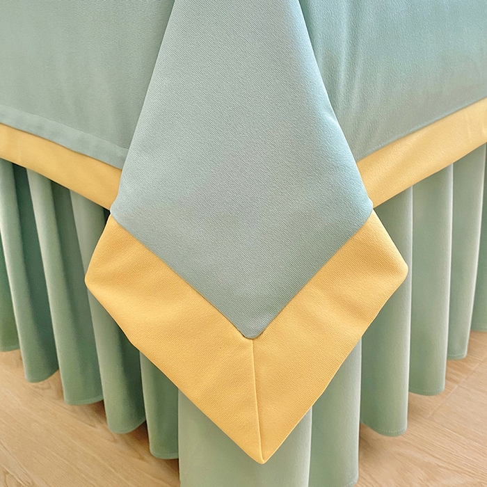 91家纺网 家纺一手货源 找家纺 不打烊家纺  2023新款欧洲尼莫兰迪床罩四件套 浅绿色