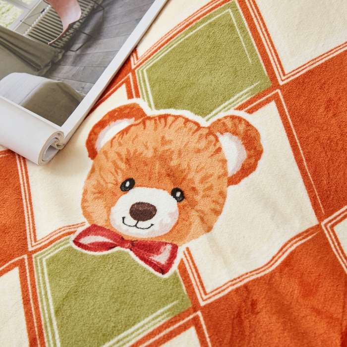 91家纺网 家纺一手货源 找家纺 乐居坊 2023新款高克重牛奶绒印花保暖四件套 山姆大叔-绿