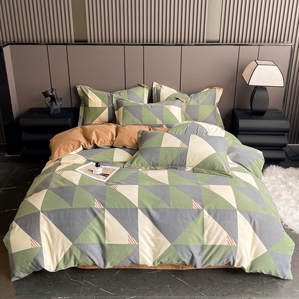 91家纺网 家纺一手货源 找家纺 （总）乐视 2024新款全棉喷气磨毛四件套