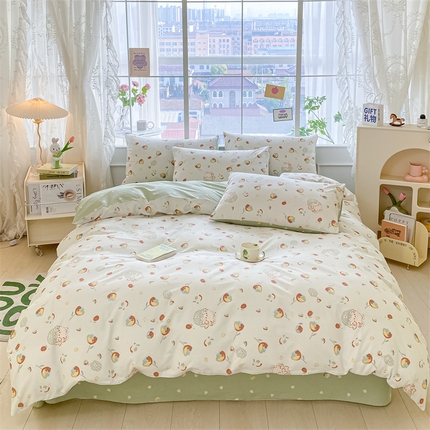 91家纺网 家纺一手货源 找家纺 （总）多品家纺 2023新款13070暗线全棉四件套