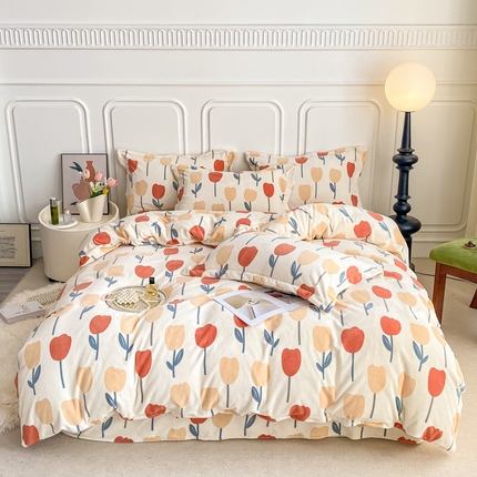 91家纺网 家纺一手货源 找家纺 518家纺 2025新款A类高克重臻棉绒单被套（可定制） 初郁