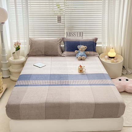 518家纺 2025新款臻棉绒单品床笠 极简生活