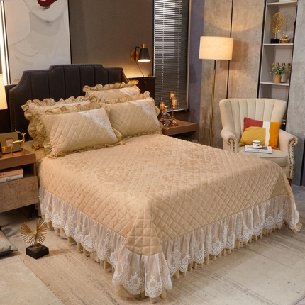 91家纺网 家纺一手货源 找家纺 （总）恋尚 2023新款天鹅绒可脱卸夹棉床盖