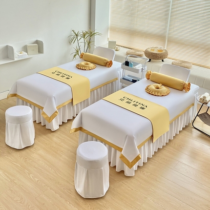 不打烊家纺   2023新款欧洲尼莫兰迪床罩四件套 米白色