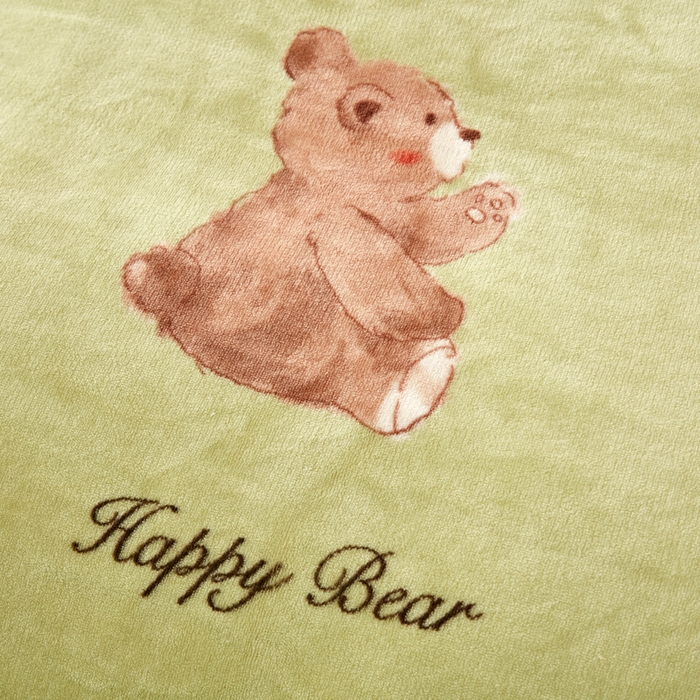 91家纺网 家纺一手货源 找家纺 乐居坊 2023新款高克重牛奶绒印花保暖四件套 小熊的梦