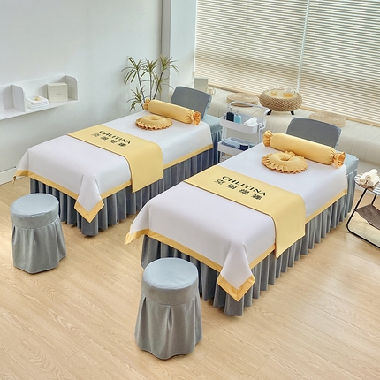 不打烊家纺 2023新款欧洲尼金玉满堂床罩四件套 灰色