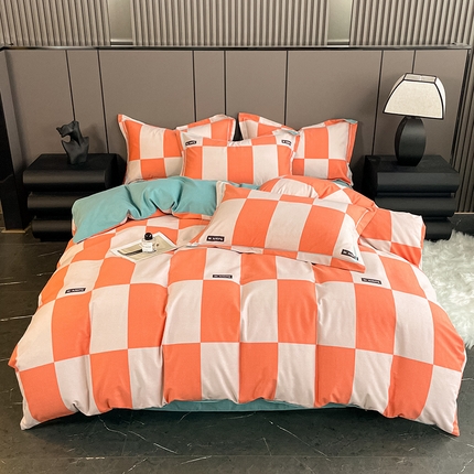 91家纺网 家纺一手货源 找家纺 （总）乐视 2024新款全棉喷气磨毛四件套