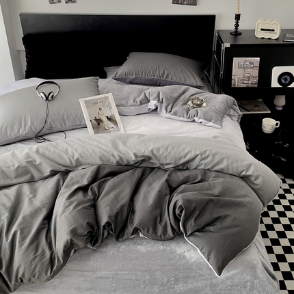 91家纺网 家纺一手货源 找家纺 （总）梦家居 2023 秋冬新品全棉加牛奶绒四件套