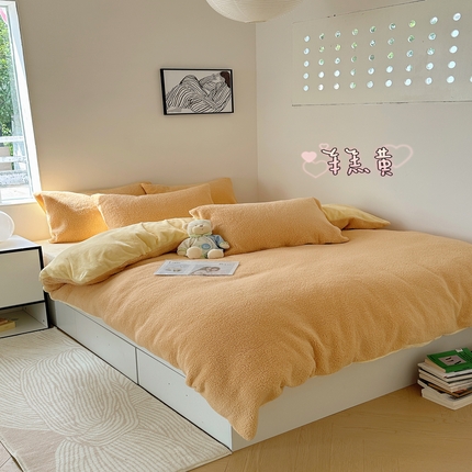 91家纺网 家纺一手货源 找家纺 （总）顾里家纺 2023新款ins牛奶羊羔绒四件套