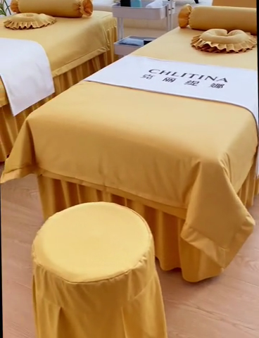 91家纺网 家纺一手货源 找家纺 不打烊家纺  2023新款欧洲尼莫兰迪床罩四件套 杏黄色