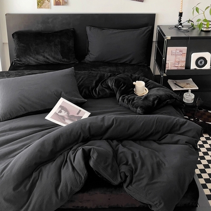 91家纺网 家纺一手货源 找家纺 （总）梦家居 2023 秋冬新品全棉加牛奶绒四件套