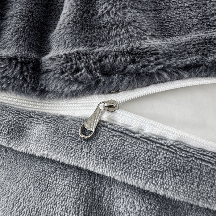 91家纺网 家纺一手货源 找家纺 乐视 2024新款兔兔绒立体剪花绒四件套 黎梦-雾霾灰