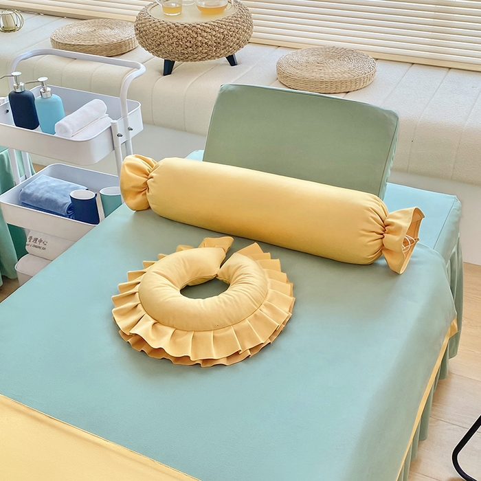 91家纺网 家纺一手货源 找家纺 不打烊家纺  2023新款欧洲尼莫兰迪床罩四件套 浅绿色