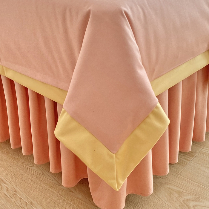 91家纺网 家纺一手货源 找家纺 不打烊家纺  2023新款欧洲尼莫兰迪床罩四件套 玉色