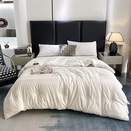 91家纺网 家纺一手货源 找家纺 （总）馨宜 2023新款80S贡缎全棉银离子蚕丝大豆被春秋被芯冬被奢享蚕纤被