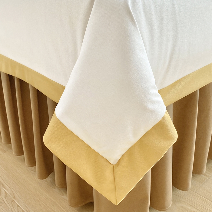 91家纺网 家纺一手货源 找家纺 不打烊家纺 2023新款欧洲尼金玉满堂床罩四件套 驼色