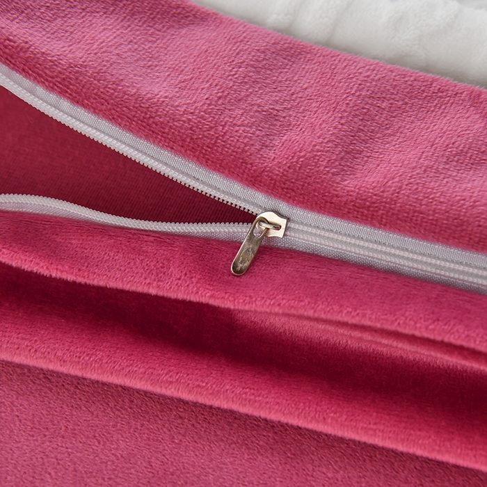 91家纺网 家纺一手货源 找家纺 不打烊家纺  (原春恩家纺) 2023新款水晶绒梦幻花语床罩四件套 梦幻花语-玫红色