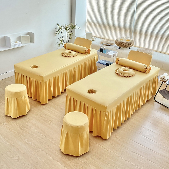 91家纺网 家纺一手货源 找家纺 不打烊家纺 2023新款欧洲尼金玉满堂床罩四件套 金黄