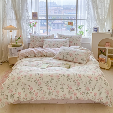 91家纺网 家纺一手货源 找家纺 （总）多品家纺 2023新款13070暗线全棉四件套